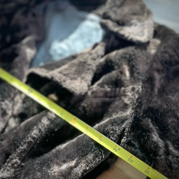 VTG 1960 / 1970 | S | Classic Mod Double-Breasted Faux Fur Glamour Long Coat - Picture 6 of 17